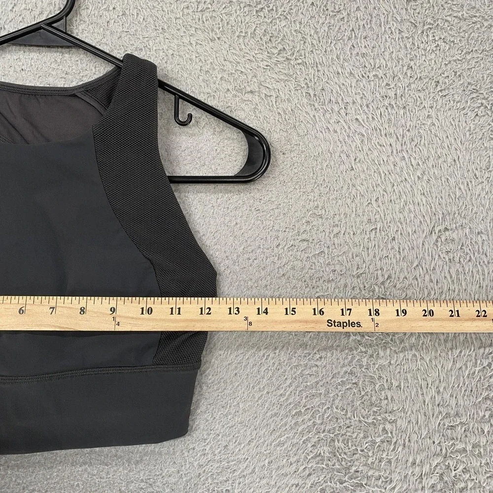 Lululemon Set Challenger Bra Womens 4‎ Gray Mesh High Neck High Support Workout